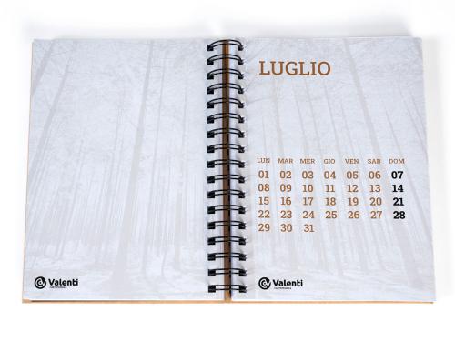 Agenda giornaliera personalizzata con spirale metallica 