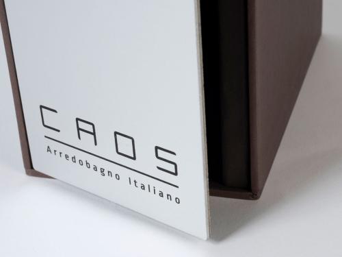 Box con porta in acciaio stampata in serigrafia