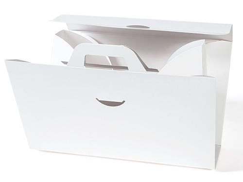 Valigetta in cartoncino in pura cellulosa, personalizzabile, montaggio automatico